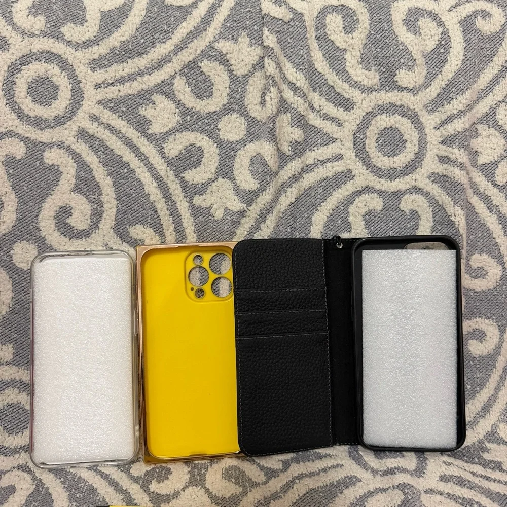 Apple iPhone 15 Pro Max Case Lot Of 3 With 4 Tempered Glasses